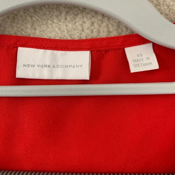 NEW York & Company Ruffle front sleeves blouse, XS - Picture 2 of 9